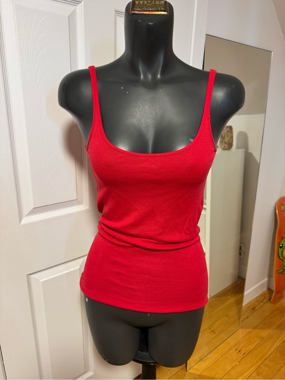 Red Women's Scoop Neck Tank Top